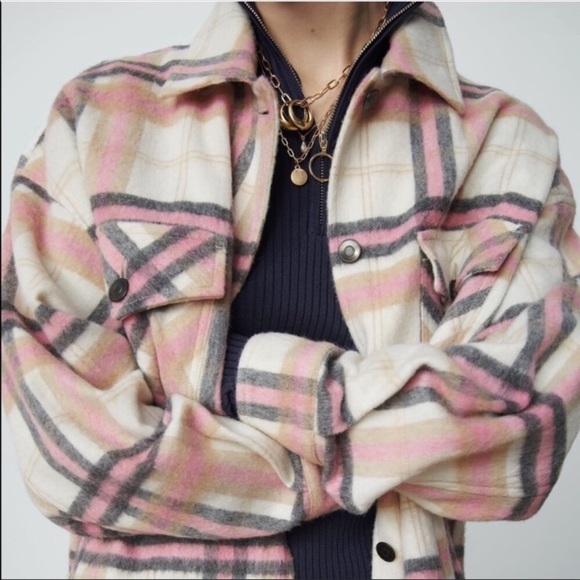 zara wool blend shacket